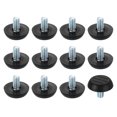 thumbnail image 1 of Paquete de 12 Niveladores de Pies de Muebles con Rosca de 1/4, Tornillo de Nivelación Ajustable de 23x12, Negro, 1 of 6