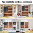 thumbnail image 6 of Retro Red Blue USA Flag Kitchen Curtains Short 45 Inch Length, American Flag Vintage Grommet Top Bedroom Living Room Curtains, Light Filtering Cafe Curtain Drapes 2 Panels Set 84''x45'', 6 of 9
