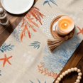 thumbnail image 3 of Navy Blue Starfish Coastal Table Runner 70 Inches, Nautical Coral Summer Beach Ocean Bed Runner Dresser Scarves Tabletop for Indoor Outdoor Parties/Ceremony/Banquet, 13" x 70", 3 of 9