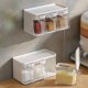 thumbnail image 1 of Estante para especias, 3 rejillas con cuchara, recipiente de cocina con tapa, caja de condimentos, tarro de especias de cocina, caja de condimentos, botella y tarro, 1 of 4