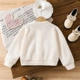 thumbnail image 6 of Ulitacool Girls Sweater Heart Print Long Sleeve Crewneck Knit Cardigan Yarn For And Cozy Wear Pullover Tops Blouse Soft Warm Clothes White 3-4 Years, 6 of 8