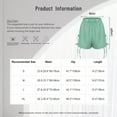 thumbnail image 6 of Kaerm Women's Lace-up Gingham Pajama Shorts Elastic Waistband Boxer Shorts Pajama Bottom Printed Khaki S, 6 of 6