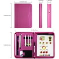 thumbnail image 3 of ProCase Portfolio Business Padfolio Folder with Zipper, Document Organizer with Pockets Letter Size A4 Writing Pad Padfolio -Magenta, 3 of 8