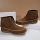 thumbnail image 5 of NECHOLOGY Botas Mujer Adulto Femenino Zapatos Botines de mujer Botas de fondo con cordones y decoración de borlas de ante sólido Retro a la moda para mujer (Brown, 7.5), 5 of 7