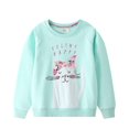 thumbnail image 1 of Chandail pour Tout-Petite Fille en Coton à Col Rond Imprimé à Manches Longues, Haut Décontracté pour 2-7T, 1 of 5