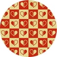 thumbnail image 1 of Ahgly Company Machine Washable Indoor Round Transitional Red Area Rugs, 3' Round, 1 of 7