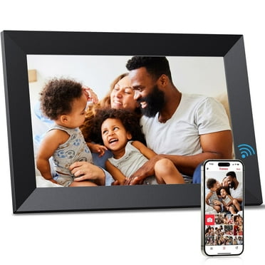 10.1" WiFi Digital Picture Frame 1280 * 800 HD IPS Touchscreen Digital Photo Frame with Built-in 16GB Memory, Auto-Rotate, Tabletop & Wall-Mounted Digital Frame, Share Photos Video via App, Black