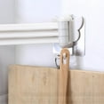 thumbnail image 4 of Wall Mounted Rotating Swivel Towel Rack 3 Pole Holder 180 Rotation Organizer for Bathroom Kitchen Dish Rag Utensil Storage, 4 of 4
