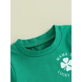 thumbnail image 5 of Bslissey Toddler Boys Pants Set Short Sleeve Letter Shamrock Print Crew Neck T-shirt Casual Long Pants 6M 12M 18M 24M 3T Infant Boy 2Pcs Ireland Festival Outfits, 5 of 8