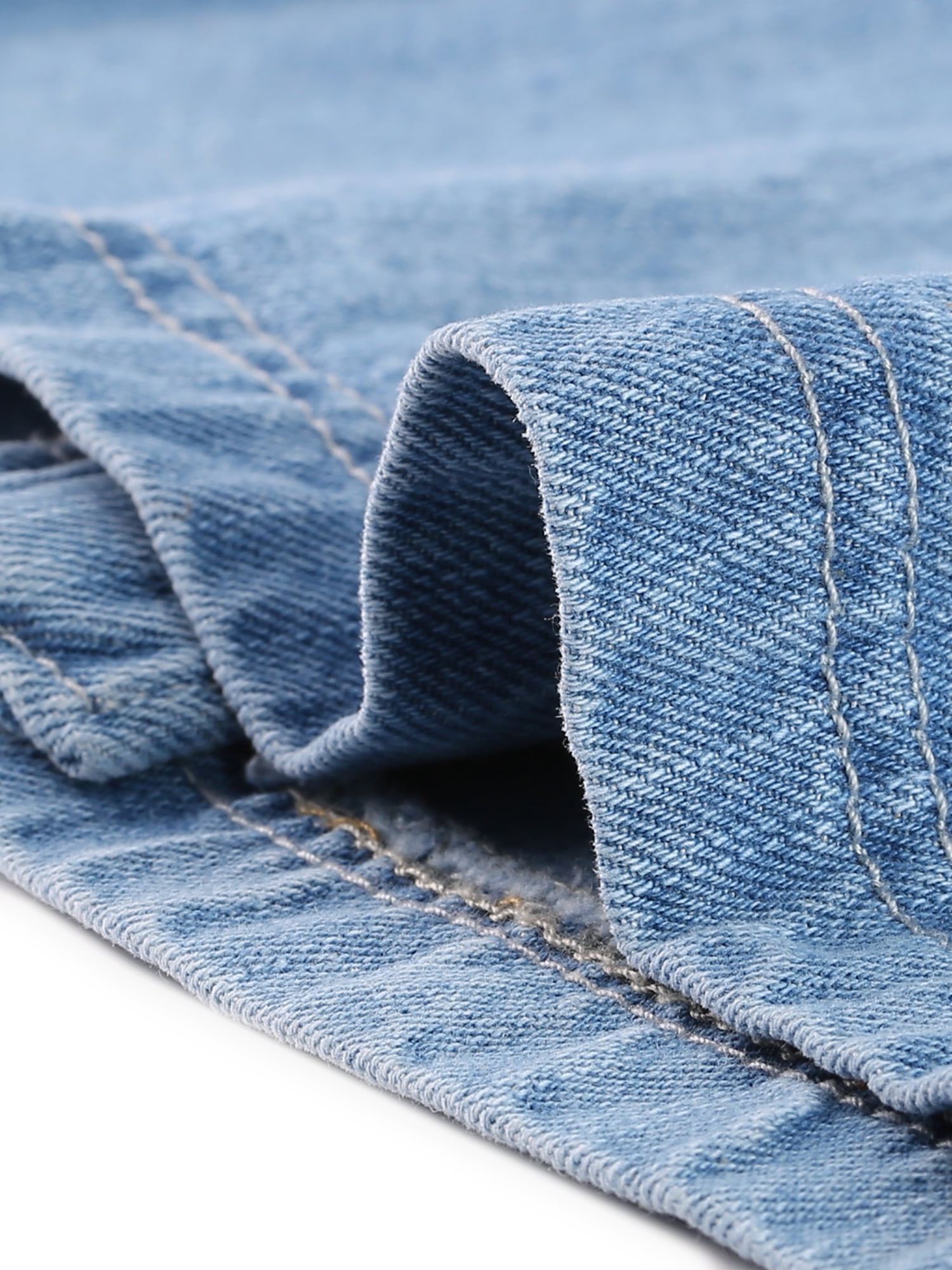Unique Bargains Women's Vintage Jean Long Sleeve Button Denim Jacket Light Blue M