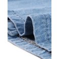 thumbnail image 5 of INSPIRE CHIC Women's Button Down Long Sleeves Contrast Stitch Washed Denim Jacket Light Blue XL, 5 of 5