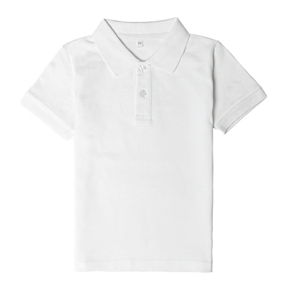 MXIEZI Unisex Kids Cotton T-Shirt Summer Golf Short Sleeve Tees Tops for Boys Girls 3-15 Years old Solid Color Lapel Shirt