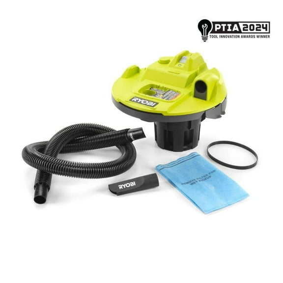 ONE  18V Cordless 5 Gal. Bucket Top Wet/Dry Vacuum (Tool Only) with 1/4 in. Hose and Crevice Tool