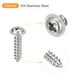 thumbnail image 4 of Tornillo autorroscante de cabeza plana Phillips Uxcell ST4x16x8mm con arandela, paquete de 50 tornillos de madera de acero inoxidable 304 (plata), 4 of 5