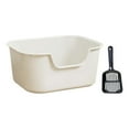 thumbnail image 2 of LOVIVER Open Top Cat Litter Tray Anti Splashing Bedpan Cat Sand Box Cat Litter Basin White, 2 of 8