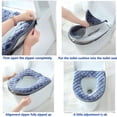 thumbnail image 6 of Toilet Seat Cover for Bathroom, Toilet Seat Cushion Covers Soft Thicker Warmer Washable Toilet Seat Cover Pads with Zipper Home Reusable, 37.5*43.5cm, 6 of 9