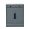 thumbnail image 3 of Newboti Furniture Modern Freestanding Kitchen Pantry,Buffet Food Storage, Coffee Bar Cabinet with Drawer, 2 Adjustable Shelves and 2 Door Shelves for Dining, Kitchen, Set of 2, Gray 35349, 3 of 17