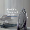 thumbnail image 2 of Panasonic Dry and Steam Iron with Alumite Soleplate, Fabric Temperature Dial and Safety Auto Shut Off – 1700 Watt Multi Directional Iron – NI-W950A, Purple, 2 of 7