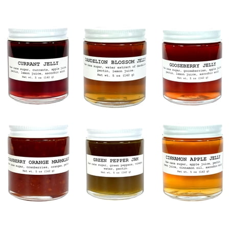 Gourmet Jellies, Marmalade & Jam Gift Set, Assorted Low Sugar Jam & Jellies, Jam & Jelly Gift Sets, Jams, Jellies & Preserves, 142 g x 6 Mini Jam Jars -