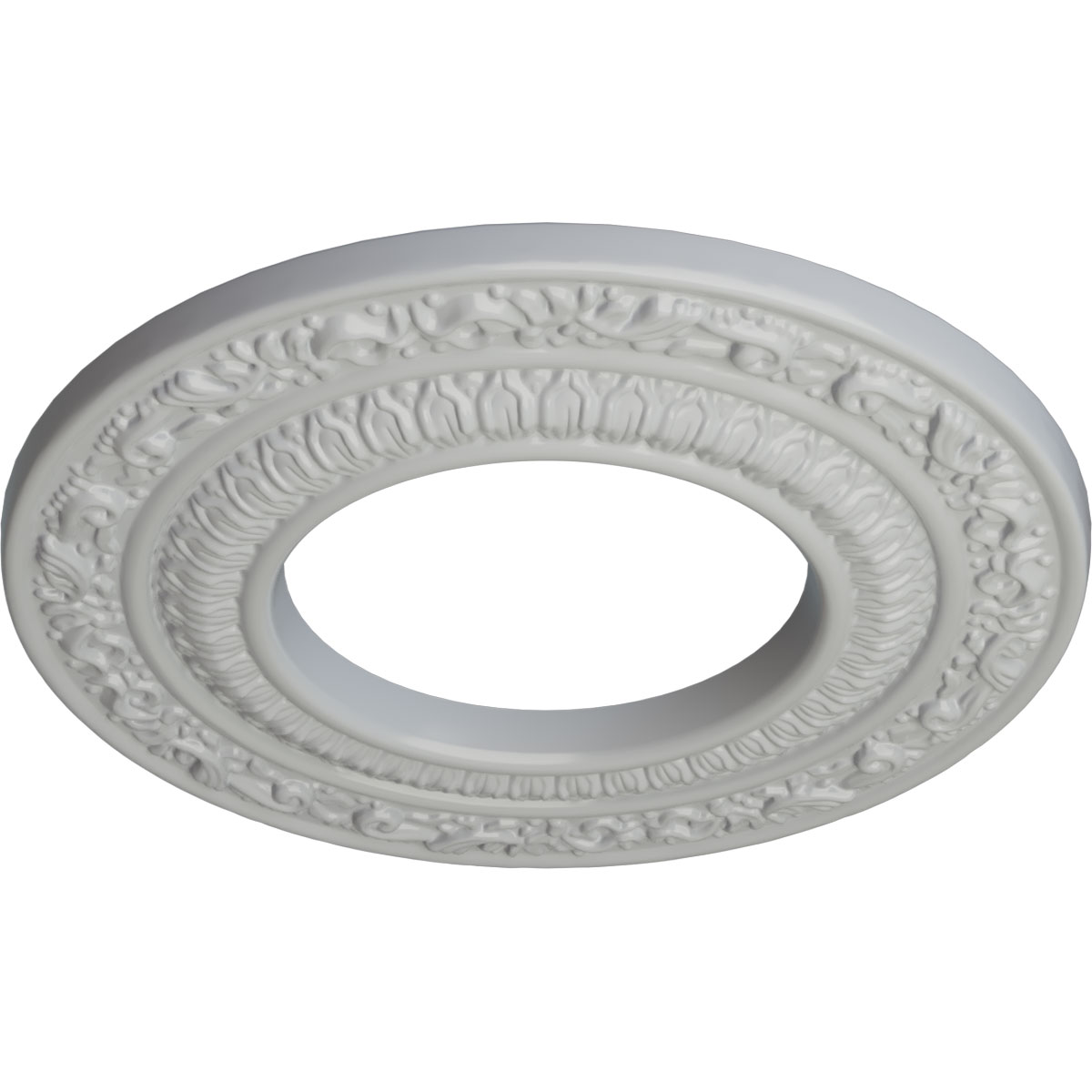 Ekena Millwork 8 1/8"OD x 4 1/8"ID x 1/2"P Andrea Ceiling Medallion (Fits Canopies up to 4 1/8"), Hand-Painted Frost - image 2 of 4
