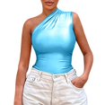 thumbnail image 2 of PMUYBHF 4/July Jumpsuits Fashion Solid Color Bright Color Slim Sleeveless All Jumpsuit, 2 of 8