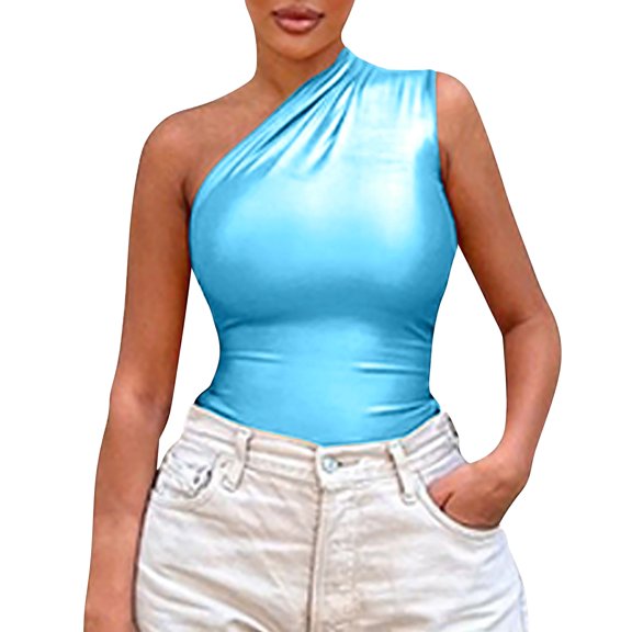 Vedolay Jumpsuits For Women Women's Sleevesless Bodysuit Dance Unitard, Backless Bodycon Rompers Jumpsuits for Workout Yoga,Blue L