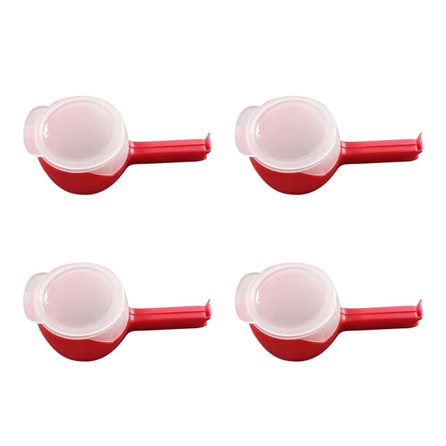 Toaster Tongs 4Pcs Bag Clip with Pour Spout Seal And Pour Bag Clip Snack Clips That Pour Food Storage Bag Sealing Clip Seal Pour Food Storage Ba Small Tongs for Serving Food