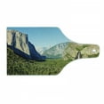 thumbnail image 1 of Yosemite Cutting Board, El Capitan Half Dome and Bridalveil Falls Tourist Attraction Landscape Image Print, Tempered Glass Cutting and Serving Board, Wine Bottle Shape, Green Blue, by Ambesonne, 1 of 1