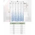 thumbnail image 6 of No Hook Shower Curtain with Snap in Liner, Blue Gradient Geometic Pattern Hotel Shower Curtains for Bathroom, Washable Shower Curtain Liner Set with Mesh Top Window, 72”x78”, 6 of 6