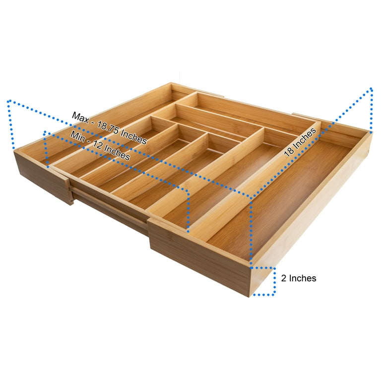 Bamboo Drawer Dividers Organizers Adjustable Expandable Wooden