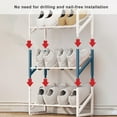 thumbnail image 6 of Shoe Rack Shoe Rack Storage Organizer With 3 Tiers Metal Shelves For Bedroom Closet Entry Dorm Room, 6 of 8