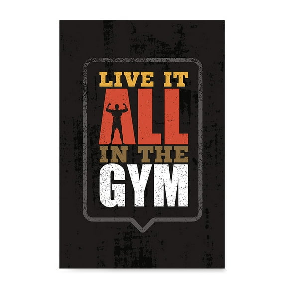 EzPosterPrints - Gym Inspiration Motivation Quotes - Poster Printing - Inspirational Motivational Wall Art Print for Home Office Decor - Live It - 12X18 inches