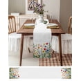 thumbnail image 6 of Table Runner Dresser Scarf 18 x 72 Inch Watercolor Spring Multicolor Flowers Plants Romantic Garden Table Runners Non-Slip Heat Kitchen Dining Table Decor for Indoor Outdoor Home Party Decoration, 6 of 7
