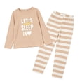 thumbnail image 4 of MEZZALL Women O-Neck Letter Printed Long Sleeve Tops Straight Long Pants Pajama Soft Loungewear Sleepwear Two Piece Comfortable Nightwear Cozy Home Fashionable Pjs, 4 of 4