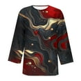 thumbnail image 7 of Ladies Tshirts Graphic Loose Fit Tops for Women 3/4 Length Sleeve Boat Neck Spandex Lounge Summer Fall Shirts 2026, 7 of 7