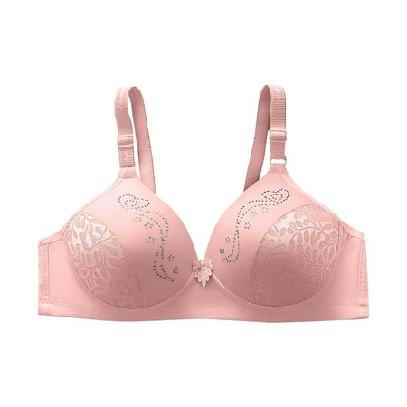 Fesfesfes Bras for Women Wireless Ladies Embroidered Glossy Comfortable Breathable Bra Underwear Bras Sport Bras for Women