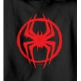 thumbnail image 2 of Boy's Spider-Man: Across the Spider-Verse Graffiti Spider Logo  Pull Over Hoodie Black Medium, 2 of 4