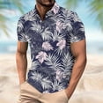 thumbnail image 2 of Antqov Mens T Shirts, Fashion Print Short Sleeve Lapel Button Up Pullover Mesh Breathable Tops Loose Workout Shirts, Summer Beach Trendy Comfy Casual Sporty Hawaiian Shirts, S-5XL, 2 of 6