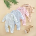 thumbnail image 2 of CAUYDY 3 6 9 Months 1T 2T Newborn Boy Picture Outfit Baby Sleepers Preemie Clothes Long Sleeve Bodysuit Fall Winter Infant Boys Comfy Pajamas Romper Light Green for Sizes 3-6 Months, 2 of 5
