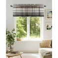 thumbnail image 6 of Vintage Dark Grey Stripe Valances for Windows Peeling Paint Effect Texture Valance Rod Pocket Light Filtering Short Window Treatments Curtains for Kitchen Bathroom Living Room Bedroom, 42 x 12 Inch, 6 of 7