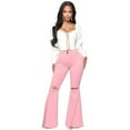 thumbnail image 3 of Vedolay Jeans Women's Ripped Jeans Distressed Skinny Stretchy Denim Pants,Pink M, 3 of 4