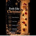 thumbnail image 6 of Glowing Christmas Door Hanger,LED Light Up Gingerbread Man Christmas Ornament, Spiral Cascading Hanging Decor for Front Door, Mantel, Window, Christmas Party Supplies, 6 of 8