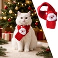 thumbnail image 2 of Christmas Knit Pet Scarf Adjustable Holiday Neck Scarf for Cats Dogs Festive ,Red5-32x5cm, 2 of 4