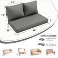 thumbnail image 2 of Kimunuk Outdoor Loveseat Cushion Set, 46" x 26" x 5" Waterproof Patio Furniture Cushions for Couch Bench Swing, Light Grey, 2 of 6