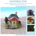 thumbnail image 5 of Miniature House Gnome Fairy 4 Pcs Tale Cottage Multicolor Home Decor Resin Houses, 5 of 6