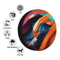 thumbnail image 4 of Pofeuu Abstract Fabric Color Waves Print Spare Tire Wheel Cover for Car Truck SUV Camper Universal Fit Spare Tire Cover RV Spare Tire Covers-14 inch, 4 of 6