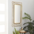 thumbnail image 3 of DecMode 31" x 47" Gold Abstract Wall Mirror with Thin Metal Rectangle Frame, 3 of 13