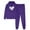 Purple, variant on Outfits Women's Sports Tracksuits Long Sleeve Pullover Hoodies Sweatshirt Loose Coat And Sweatpants Fall Winter Suit Heart Graphic Drawstring Long Sleeve Hoodies Sweatshirt and Pants Set