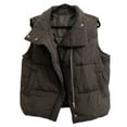 thumbnail image 3 of Women Puffer Vest Jacket Lightweight Stand Collar Sleeveless Jackets Winter Warm Zip Up Padded Coat Outerwear with Pockets, 3 of 5