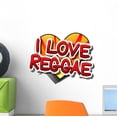 thumbnail image 1 of I Love Reggae Wall Decal Wallmonkeys Peel and Stick Graphic (12 in W x 10 in H) WM502754, 1 of 4